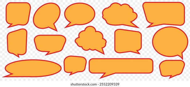 Speech bubble  speech balloon or chat bubble line art icon for apps and websites.