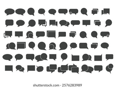 Speech bubble, speech balloon, chat bubble line art vector icon for apps and websites