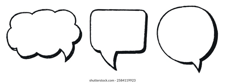 Speech bubble, speech balloon, chat bubble line art icon for apps and websites