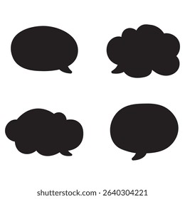 Speech bubble, speech balloon, chat bubble line art icon for apps and websites. 