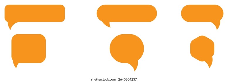 Speech bubble, speech balloon, chat bubble line art icon for apps and websites. 