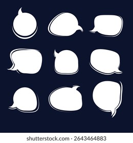 Speech bubble, speech balloon, chat bubble line art icon for apps, poster, infographics, quotes and websites