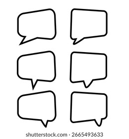 Speech bubble, speech balloon, chat bubble line art icon for apps and websites. EPS10