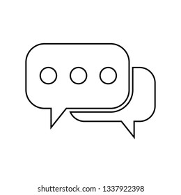 	
Speech bubble, speech balloon, chat bubble vector icon for apps and websites