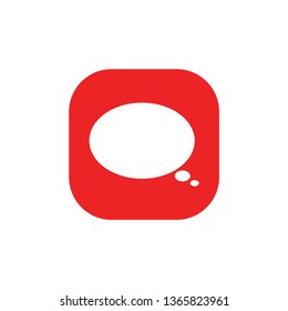 Speech bubble, speech balloon, chat bubble vector icon for apps and websites