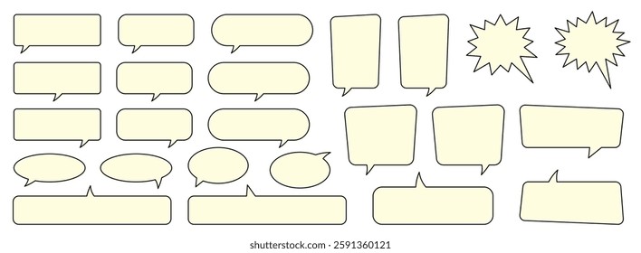 Speech bubble, speech balloon, chat bubble. Chat bubble in yellow.