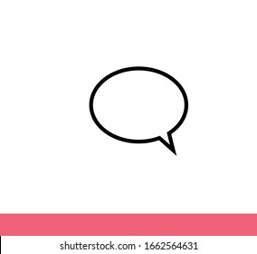 Speech bubble, speech balloon. Think & talk icon vector.