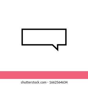 Speech bubble, speech balloon. Think & talk icon vector.