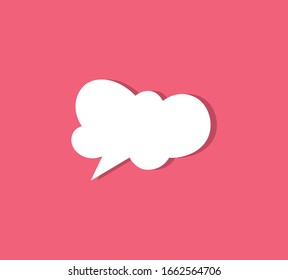 Burbuja del habla, globo de voz. Vector de iconos de pensamiento y charla.
