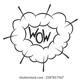 Speech bubble with bang inscription, comic style cloud