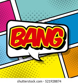 speech bubble with bang word. comic and pop art concept. vector illustration