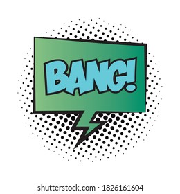 Sprachblase mit knackiger Pop-Art füllen Stil Vektorgrafik-Design