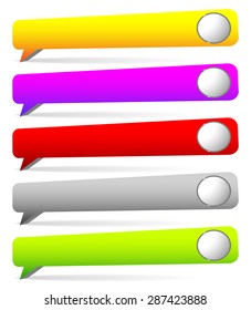 Speech bubble banner background with circles. Blank space for your message.