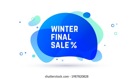 Speech bubble. Banner, poster, speech bubble, abstract modern graphic elements with text Final Sale. Gradient abstract banner with message Sale. Explosion burst speech bubble. Vector Illustration