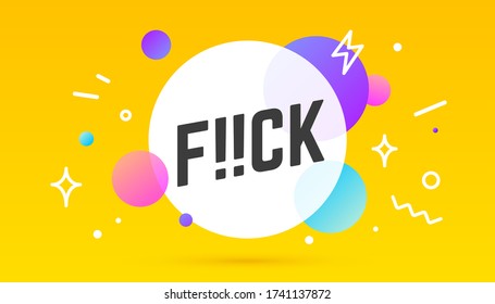 Speech bubble. Banner, poster, speech bubble with text. Geometric memphis style with message for banner, poster. Explosion burst design, speech bubble. Vector Illustration