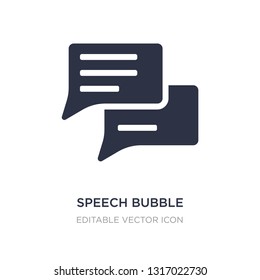 speech bubble black icon on white background. Simple element illustration from Shapes concept. speech bubble black icon symbol design.