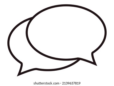 Speech bubble black icon on white background.
