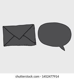 Speech Bubble black linear and glyph icons.Vector Icon shape of clean messege banner simple symbol closeup