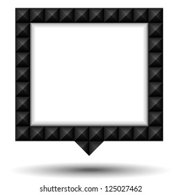 Speech Bubble with Black Textured Border - Speech bubble with black textured border.  EPS 10 file with global color swatches.