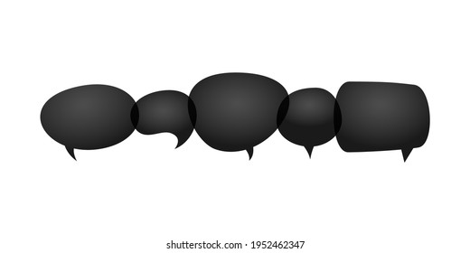 Speech bubble black transparent illustration