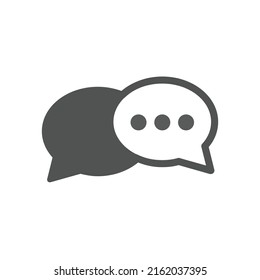Speech bubble black vector icon set. Chat balloon, contact filled icons.