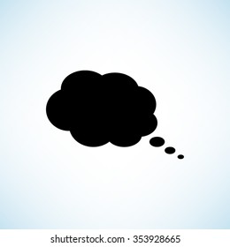 speech bubble -  black vector icon