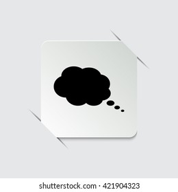 speech bubble -  black vector icon