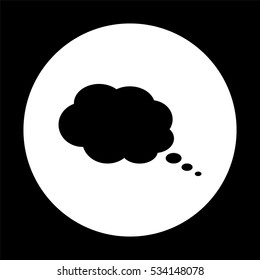 speech bubble  - black vector icon