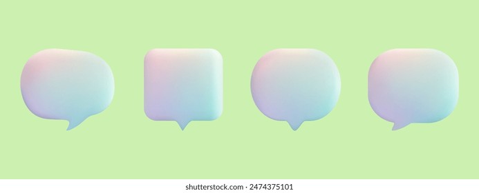 Speech bubble. Blank form for communication, conversation and text. Cloud, notification form. Dialogue, word, discussion icon. Frame for speech and thoughts. Chat dialog. Vector illustration.