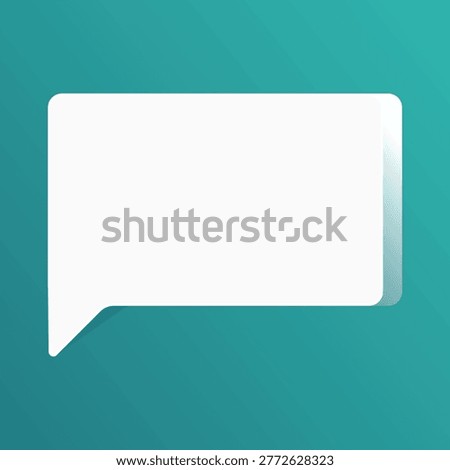 Speech bubble blank frame. Empty rectangle box for message, citation, aphorism, motivation. Pattern frame for information messages. Vector quote form inspiration. Background for text