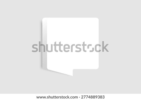 Speech bubble blank frame. Empty square box for message, citation, aphorism, motivation. Pattern frame for information messages. Vector quote form inspiration. Background for text