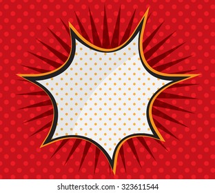 Speech Bubble Blank Pop art,Comic book  Background Vector Illustration