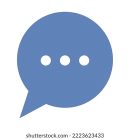 speech bubble blue color icon