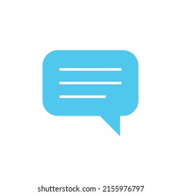 Speech bubble blue vector icon