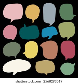 speech bubble box hand drawing illustration