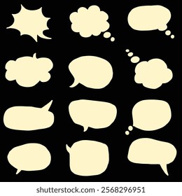 speech bubble box hand drawing illustration