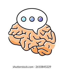 speech bubble brainstorm color icon vector. speech bubble brainstorm sign. isolated symbol illustration