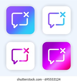 Speech bubble bright purple and blue gradient app icon