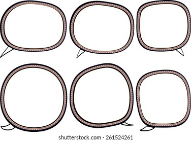 speech bubble in brown 