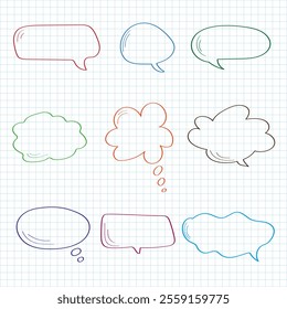 Speech Bubble. Speech bubbles set. Vector illustration. Eps 10