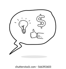 speech bubble of business
