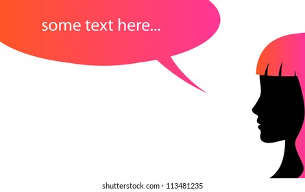 Speech bubble business card template vector illustration