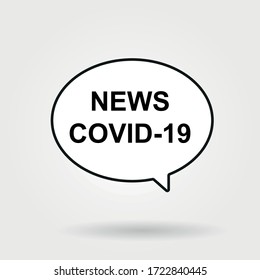 speech bubble call the hospital single line icon isolated on white. Perfect outline symbol Prevention Coronavirus Covid quarantine banner. Quality warning element consult a doctor with editable Stroke