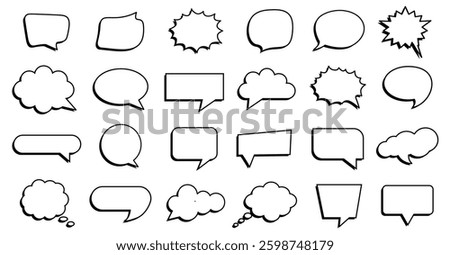 Speech Bubble Cartoon Comic icons set  