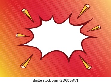 Speech Bubble Cartoon with Halftone and Gradient Background