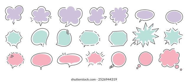 Speech Bubble  Cartoon Bubble text  Dialog vector