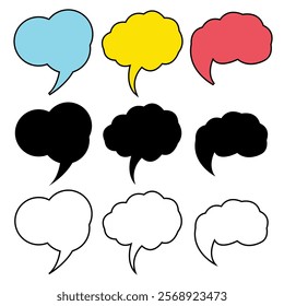 Speech Bubble cartoon vector set