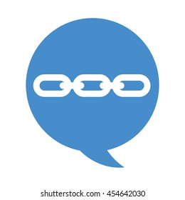 speech bubble chain icon vector isolated graphic