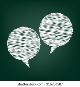 Speech bubble with chalk effect 
