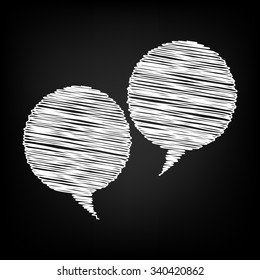 Speech bubble with chalk effect 